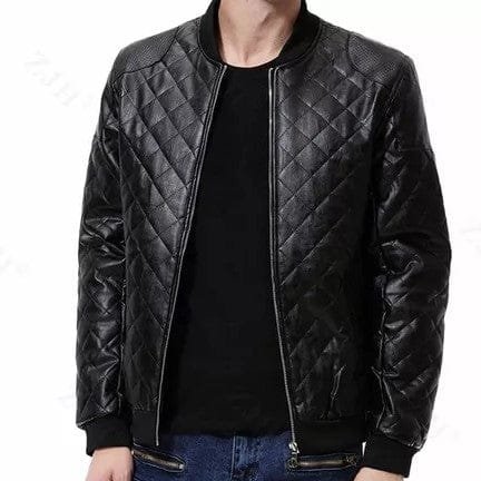 Blouson-biker-en-simili-cuir-matelassé-pour-homme-branding