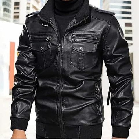 Blouson Biker En Simili Cuir : Osez Le Style Urbain Audacieux ! 1 Blouson-pour-homme-en-simili-cuir-branding