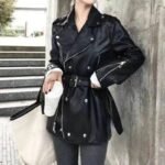 Adoptez Le Chic Avec Notre Veste Simili Cuir Mi-longue !