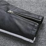 Adoptez Le Look Branché Avec Notre Blouson Cuir Motard Noir Et Blanc !