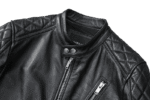 Adoptez Le Look Branché Avec Notre Blouson Cuir Motard Noir Et Blanc !