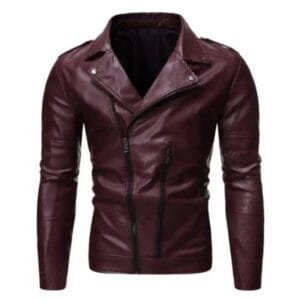 Adoptez Le Style Audacieux Avec Notre Veste Biker Homme Bordeaux! Bordeaux / m