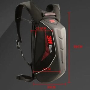 adoptez le style avec sac a dos moto coque noir et rouge 321 1