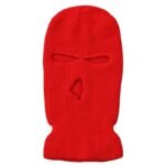 adoptez le style bad boy avec notre cagoule moto 3 trous rouge 681 1