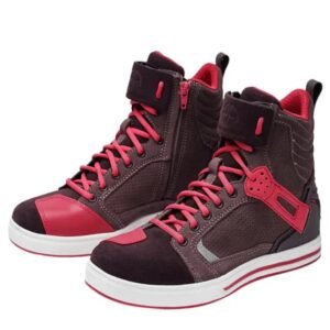 adoptez le style biker avec nos baskets montantes pour moto rose 36 basket 490 1