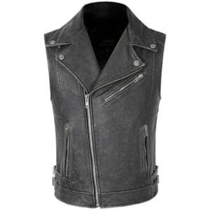 Affichez Un Look Audacieux Avec Notre Gilet Biker En Cuir Homme! s