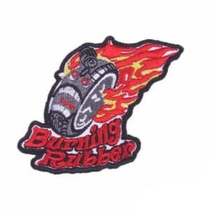 Affichez Votre Audace Avec Le Patch Biker Burning Rubber!