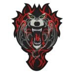 affichez votre esprit libre avec le patch biker loup feroce brode 241 2