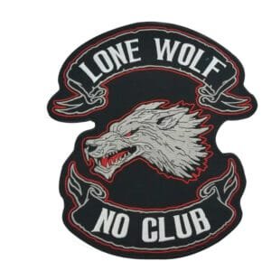 Affichez Votre Esprit Libre Avec Le Patch Biker Loup Solitaire!