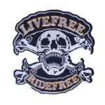 Affichez Votre Esprit Libre Avec Le Patch Biker Tête De Mort Pirate!