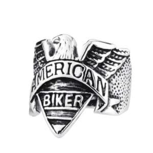 Affichez Votre Fierté Avec La Bague Biker American Biker! 54.4