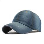 Affichez Votre Fierté Avec Notre Casquette Jean Pour Bikers Audacieux! Bleu Jean