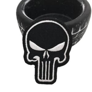 Affichez Votre Force Avec Le Patch Punisher Pour Biker! Punisher Noir