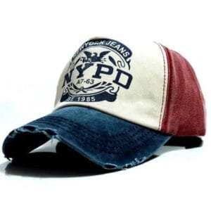 Affichez Votre Look Biker Avec La Casquette Vintage Nypd! Rouge & Bleu