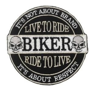 affichez votre passion avec le patch biker live to ride live brode 403 1