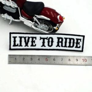 Affichez Votre Passion Avec Le Patch Biker Ride To Live! - Live To Ride - Blanc