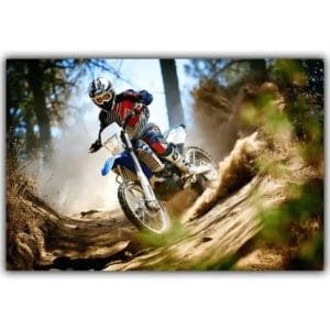 Affichez Votre Passion Avec Notre Tableau Moto Cross Captivant! 30x45cm