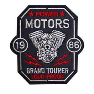 affichez votre puissance avec le patch biker harley power motors brode 812 1