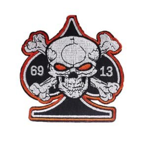 affichez votre style avec ce patch biker tete de mort audacieux brode 230 1