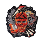 affichez votre style avec ce patch biker tete de mort unique brode 191 1