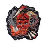 Affichez Votre Style Avec Ce Patch Biker Tête De Mort Unique!