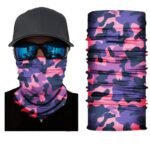 Affichez Votre Style Avec Ce Tour De Cou Moto Violet Camouflé !