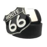 affichez votre style avec la ceinture cuir motard route 66 noir ceinture 392 1