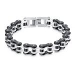 affichez votre style avec le bracelet biker homme incontournable blanc 453 1