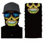 Affichez Votre Style Avec Le Cou Moto Skull Jaune Unique !