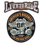 affichez votre style avec le patch biker route 66 brode 448 1