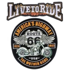 Affichez Votre Style Avec Le Patch Biker Route 66!