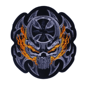 affichez votre style avec le patch biker tete de mort harley brode 925 1