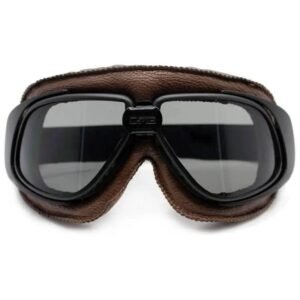 affichez votre style avec notre masque moto vintage elegant noir lunette moto 766 1