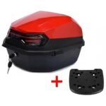 affichez votre style avec notre top case moto rouge audacieux 30l socle case 968 1