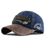 affichez votre style unique avec la casquette moto vintage bleu 939 1