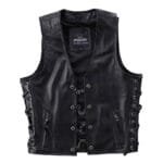 Affirmez Votre Style Avec Le Gilet Cuir Noir Sans Manche Biker! m