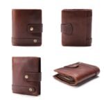 Affirmez Votre Style Avec Le Portefeuille En Cuir Marron Biker !