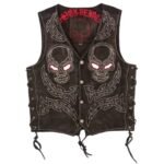 affirmez votre style avec notre gilet biker en cuir audacieux noir l 450 1