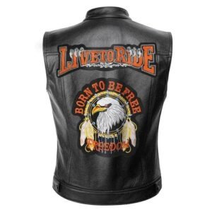 affirmez votre style avec notre gilet biker en cuir haut de gamme s 802 1