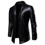 Affirmez Votre Style Avec Notre Veste Biker Longue En Simili Cuir!