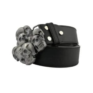 Ajoutez Du Caractère Avec La Ceinture Skull Pour Bikers! Noir