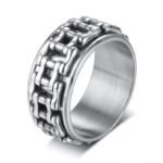 bague biker en acier inoxydable affichez votre passion 54 4 599 1
