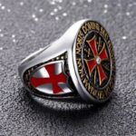 bague biker en acier templier lembleme de la liberte et lhonneur 186 1