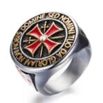 bague biker en acier templier lembleme de la liberte et lhonneur 57 argent 180 1