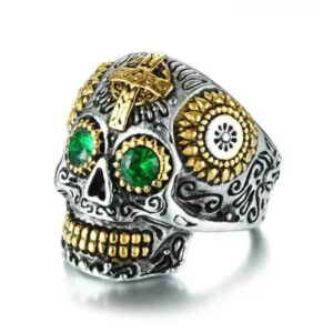 Bague Biker Skull Maya: élégance Audacieuse Et Force Irrésistible! 54.4