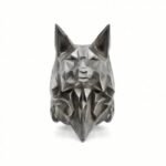 bague tete de loup en acier inoxydable fier et indomptable 57 990 1