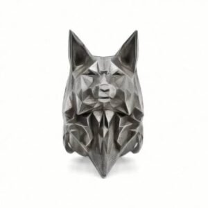 bague tete de loup en acier inoxydable fier et indomptable 57 990 1
