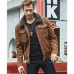 Blouson Biker En Cuir Avec Col Fourrure: Style Et Sophistication!