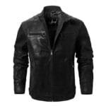 Blouson Biker En Cuir: L’audace Du Style Pour Homme Rebelle! - Noir / 2xs