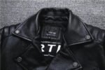 Blouson Biker En Cuir Noir Vintage : élégance Rebelle à Porter !
